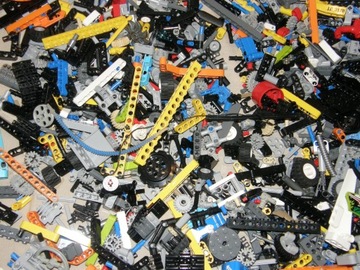 Lego Technic MIX oryginalne klocki Belki Łączniki Zębatki 0,1 KG 0,1kg