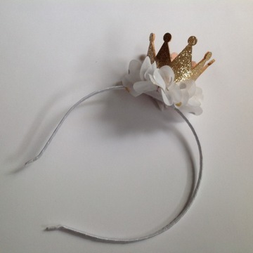 OPASKA KORONA ZŁOTA+BIEL roz.uniwersalny