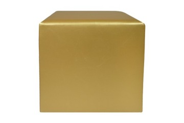 Pufa kostka skaj skrzynia EKO SKÓRA 40x40 ZŁOTY