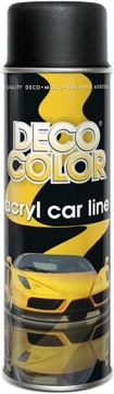 DECO LAKIER CZARNY MAT SPRAY AKRYLOWY FARBA 500ml