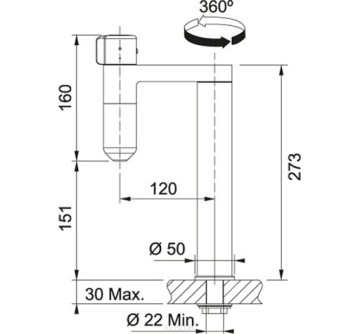 Фильтр для воды FRANKE VITAL S GunMetal