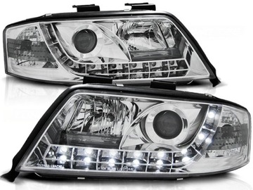 AUDI A6 C5 97-01 Lampy przód Clear Chrom DAYLIGHT