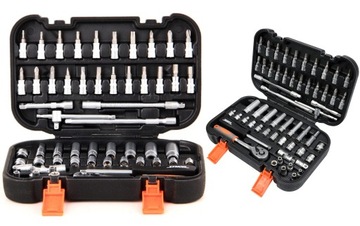 НАБОР ТОРЦЕВЫХ КЛЮЧЕЙ С ТРЕЩОТКОЙ 1/4 56 ЭЛЕМЕНТОВ.