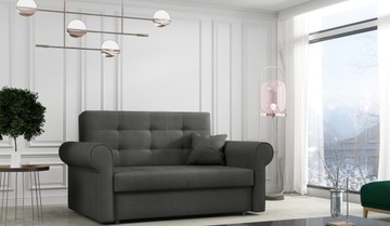 VIVA II SILVER solidna sofa kanapa dwójka łóżko
