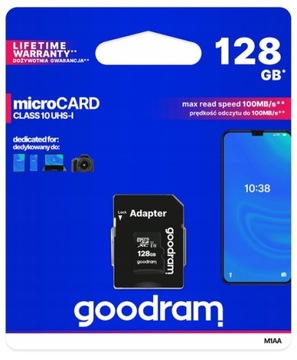 Карта памяти GOODRAM microSDXC 128 ГБ класс 10