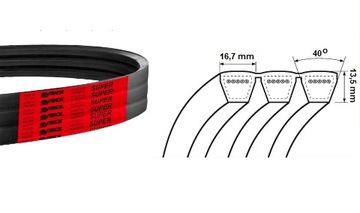 PAS ODRZUTNIKA BIZON Z056, Z058 3B-2940 CZERWONY