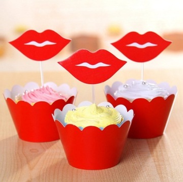 Набор чехлов для маффинов для девичника Pika Lips