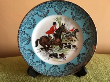TALERZ PORCELANA KOLEKCJONERSKA MYŚLIWSKA
