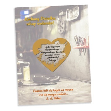 KARTKA ZDRAPKA DZIEŃ DZIADKA FARTUCH