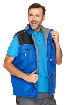 Bezrękawnik roboczy niebieski PROFESSIONAL roz 3XL