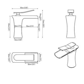 SAVON MIA CHROME смеситель для умывальника ВОДОПАД