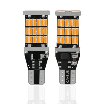 ЛАМПОЧКА 45 LED 4014 W16W T15 CANBUS ОРАНЖЕВЫЙ