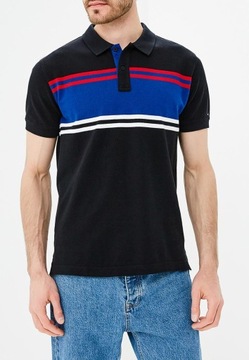 TOMMY HILFIGER KOSZULKA POLO ABSTRACT STRIPE M