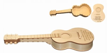 Gitara Drewniana prezent urodziny spersonalizowany