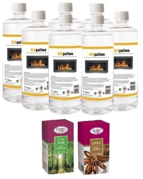 ZESTAW 7L BIOPALIWO bioetanol płyn biokominka 2 olejki do aromaterapii