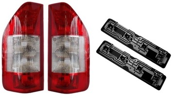 MERCEDES SPRINTER LAMPY TYLNE TYŁ KOMPLET LISTWY KOMPLETNE LAMPY LEWA+PRAWA
