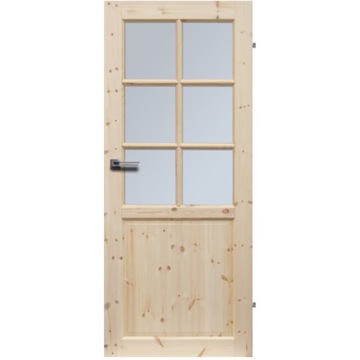 DRZWI WEWNĘTRZNE NORMANDIA SOSNOWE POKÓJ 90 SZYBA