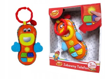 ZABAWNY TELEFON INTERAKTYWNY dla dzieci zawieszka melodyjki + ZWIERZĄTKA
