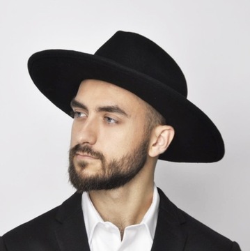 Kapelusz męski fedora MONTGOMERY duże rondo r. 58