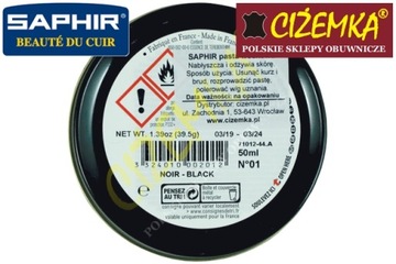 ПАСТА ДЛЯ ОБУВИ SAPHIR PATE DE LUXE 01 ЧЕРНАЯ 50