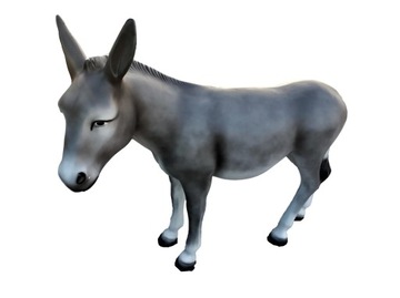 FIGURKA OGRODOWA - SIWY OSIOŁ STOJĄCY XXL model II