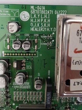 ПЛАТА ML-041A 6870T802A71 041222 ПОВРЕЖДЕНА