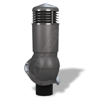 Вентиляционный дымоход изолирован кровлей из листового металла 125.