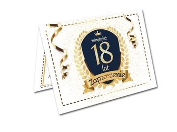 ZAPROSZENIE 18 URODZINY ELEGANCKIE BIAŁE