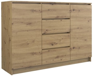 KOMODA SZAFKA 2D4S 120CM SZUFLADY DĄB ARTISAN TOP