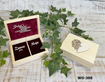 Коробка для эко конвертиков для обручальных колец, разные цвета НОВИНКА