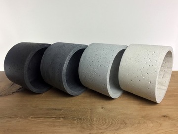 BETONOWA DONICA Z BETONU okrągła wysokość 20 cm