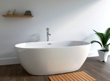 Ванна ODIN СВОБОДНОСТОЯЩАЯ 170x85 + СИФОН CLICK + ПОЛКА