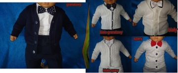 КОМПЛЕКТ ОДЕЖДЫ ДЛЯ КРЕЩЕНИЯ ИЗ 7 ЧАСТЕЙ КУРТКА СВИТЕР R 80