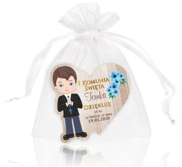 Благодарность гостям за первое причастие МАГНИТ + СУМКА 10 шт. Подарок Подарок