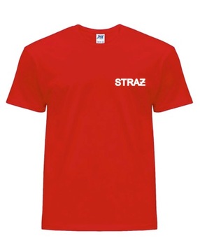 Koszulka Strażacka, Straż, OSP, czerwona. Roz. XL