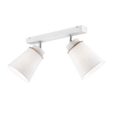 2 BIAŁA LISTWA SUFITOWA AGUSTINO SPOT Z ABAŻURAMI