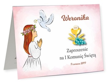 zaproszenie ZAPROSZENIA na Komunię KOMUNIJNE