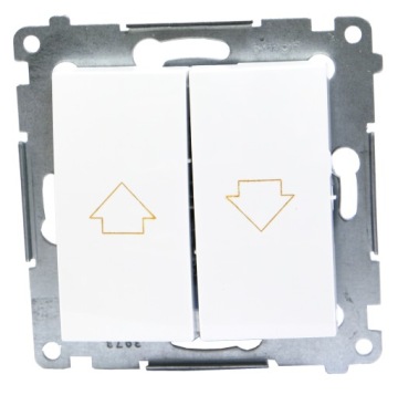 Белая кнопка для рольставен Simon54