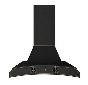 Комплект бытовой техники РЕТРО с газовой варочной панелью GORENJE, черный матовый