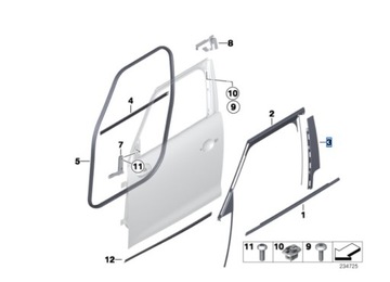 KRYT DVEŘE LEVÝCH MINI COUNTRYMAN R60 9800551
