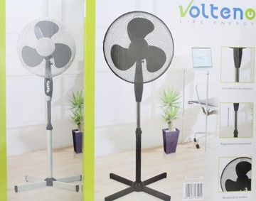 CZARNY WENTYLATOR PODŁOGOWY DOMOWY BIUROWY 40W