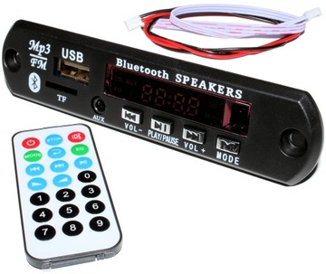 MODUŁ ODTWARZACZ BLUETOOTH MP3 AUX RADIO USB PILOT