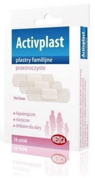 PLASTRY OPATRUNKOWE FAMILIJNE PRZEZROCZYSTE 16 SZT