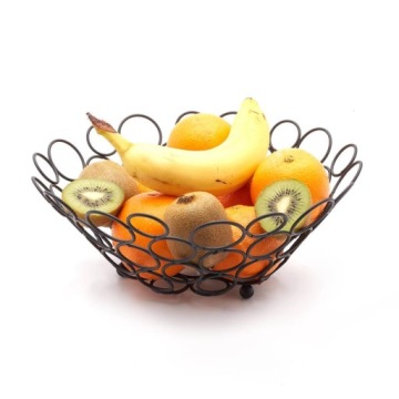 МЕТАЛЛИЧЕСКАЯ КОРЗИНА, черная, ажурная КОРЗИНА ДЛЯ ФРУКТОВ Tadar