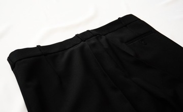 Spodnie męskie w kant czarne 106 pas/176 cm