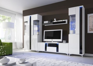 Meblościanka MARCO 1 -POŁYSK+ LED GRATIS