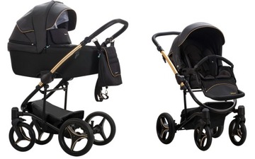 WÓZEK BEBETTO TORINO SI 01 GOLD ZŁOTY 2W1 NOWOŚĆ