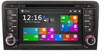 RADIO PUMPKIN 13 W1215 AUDI A3 7 CALI NAVI DVD USB