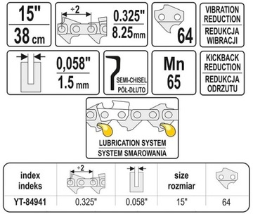 РЕЖУЩАЯ ЦЕПЬ ДЛЯ ПИЛЫ 15