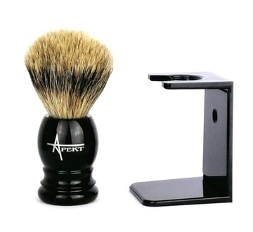 Помазок для бритья из барсучьей щетины 100% Мягкая густая щетина Fine Badger